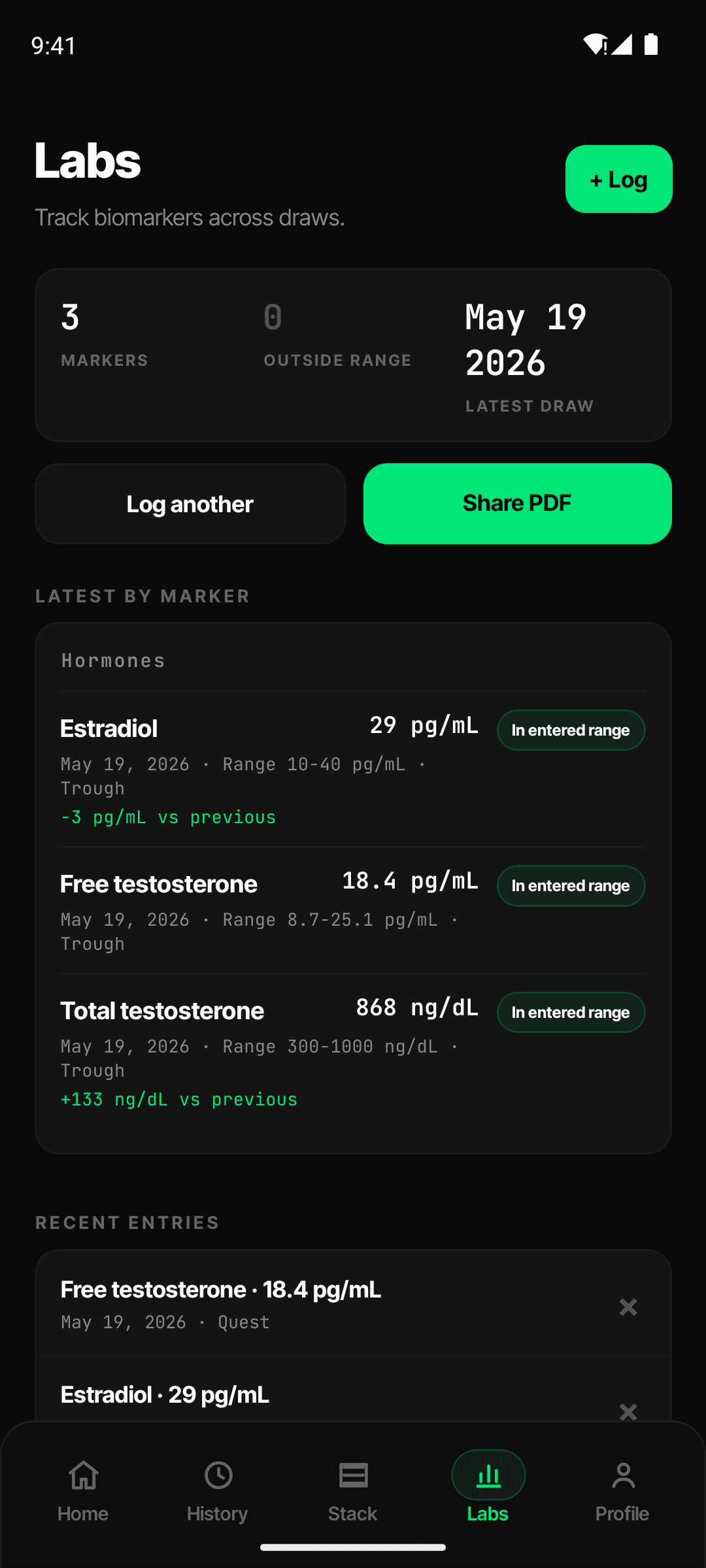 Regimio Labs screen